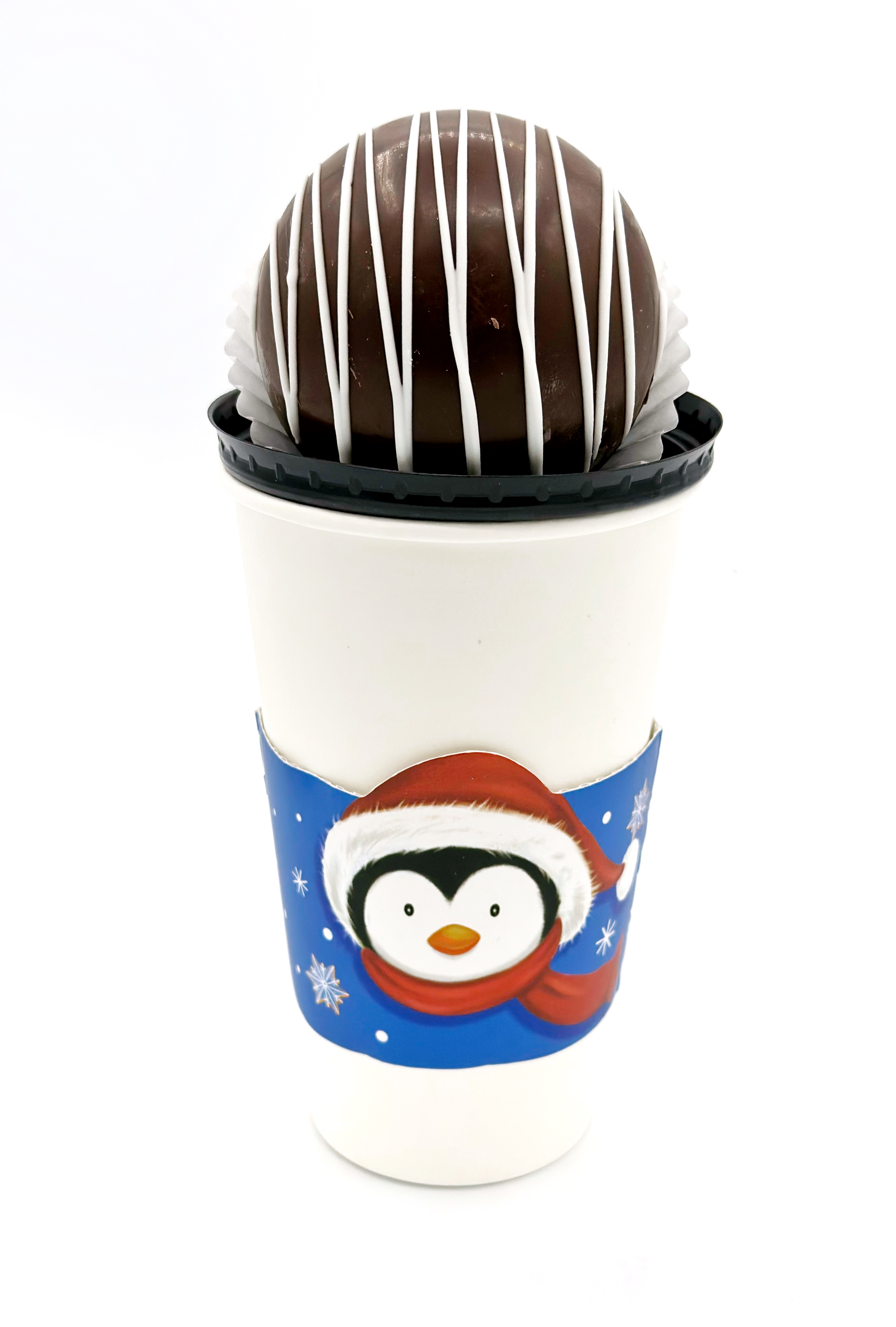 Chocolate bomb with disposable cup