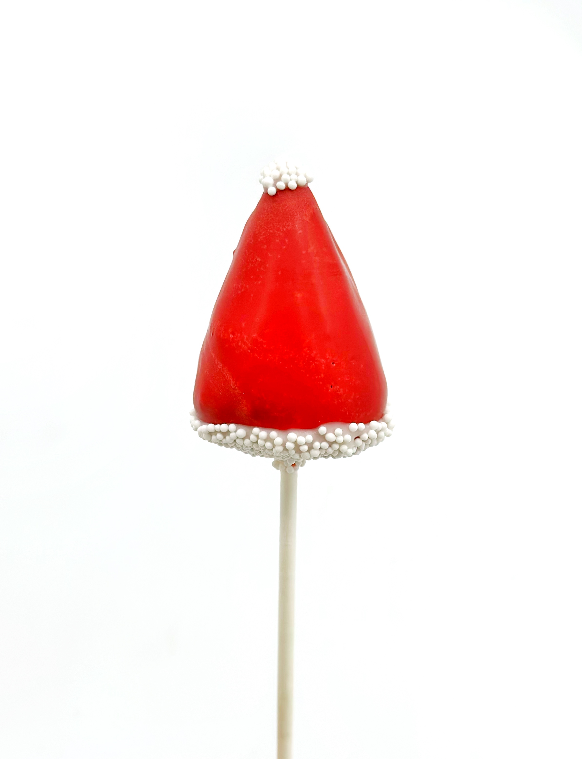 Santa hat cake pop 